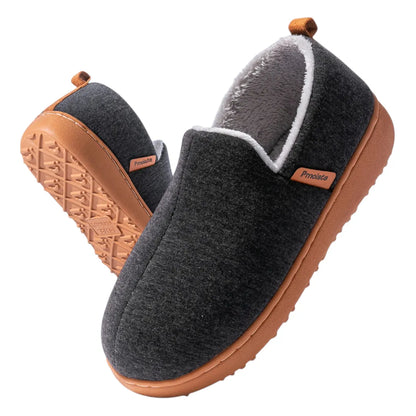 Leo Fleece Lined Slippers – Warm Non Slip Indoor Outdoor House Shoes