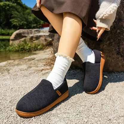 Leo Fleece Lined Slippers – Warm Non Slip Indoor Outdoor House Shoes