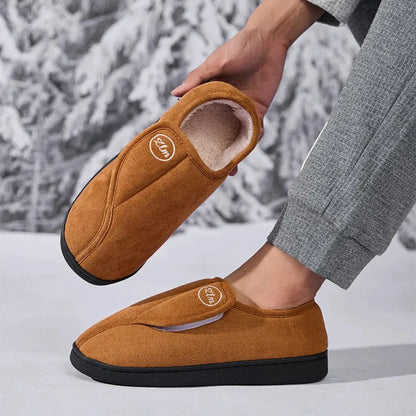 Sam Wide Fit Slippers – Adjustable Velcro House Shoes for Swollen Feet