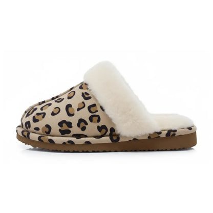 Alex Leather Fur Lined Mule Slippers – Warm Slip On Slippers