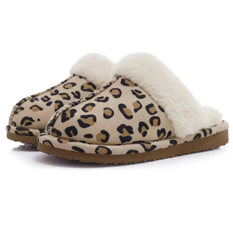 Alex Leather Fur Lined Mule Slippers – Warm Slip On Slippers