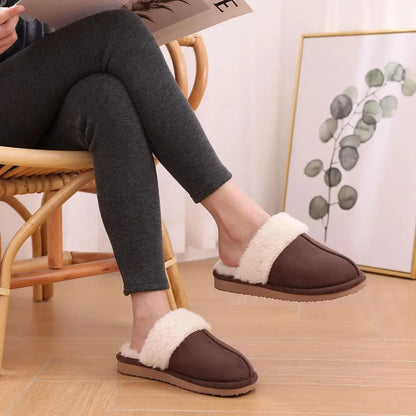 Alex Leather Fur Lined Mule Slippers – Warm Slip On Slippers