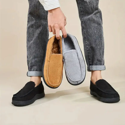 Bjorn Men’s Slippers – Warm Hard Sole House Shoes for Indoor Outdoor