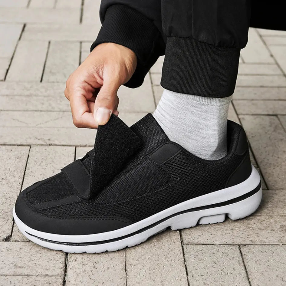 Evan Mens Wide Fit Shoes with Velcro – Orthopedic Walking Shoes