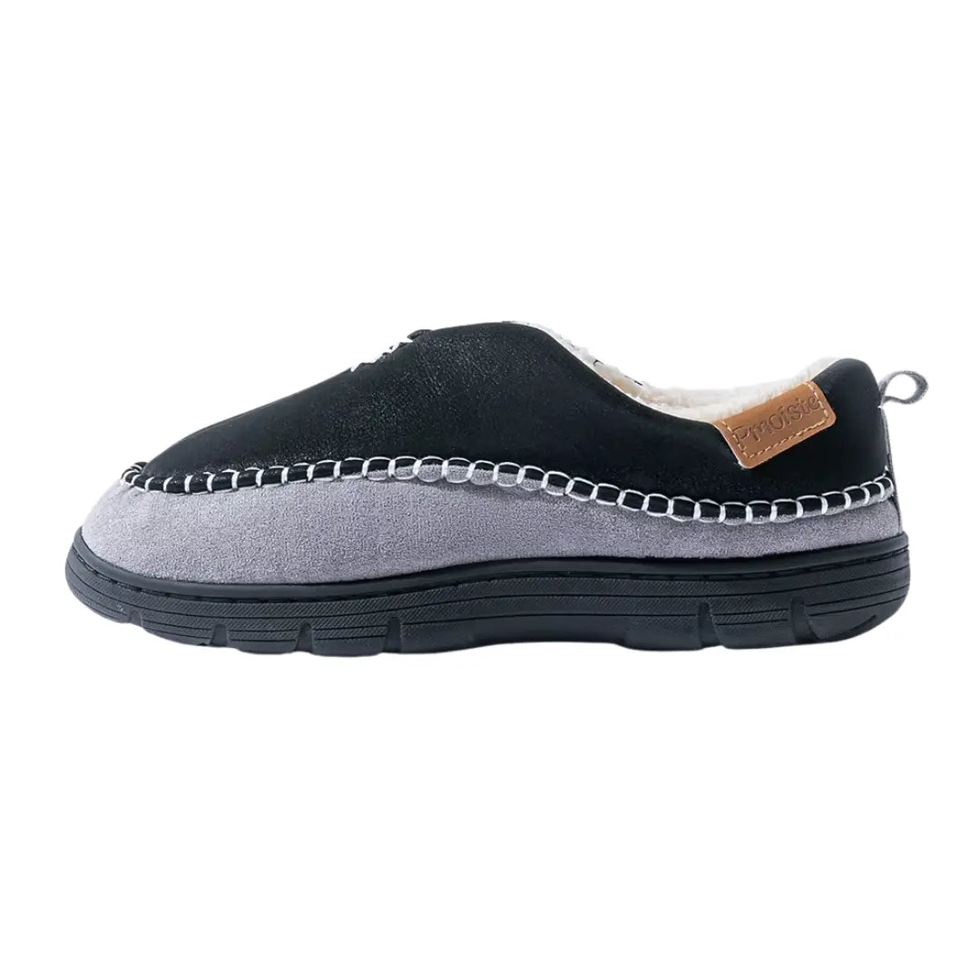 Hugh Men’s Slippers – Warm Fleece Lined Slip On House Shoes