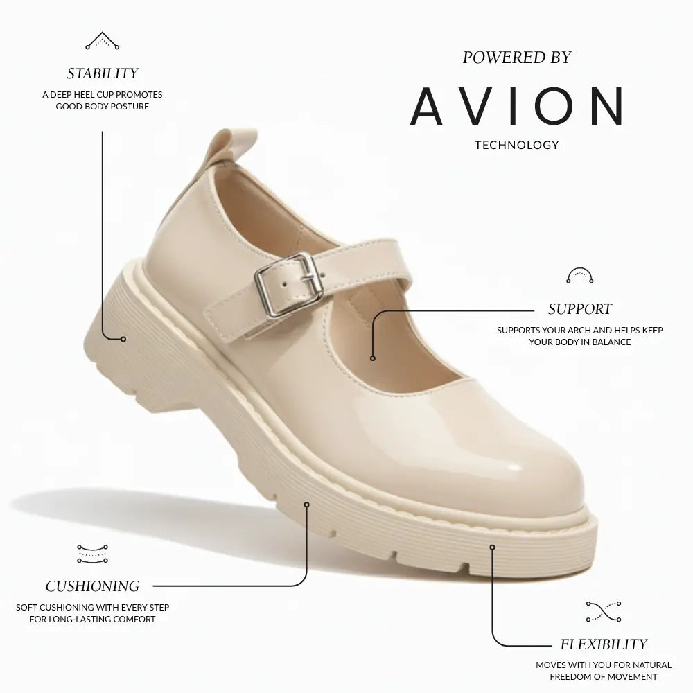 Kiki Mary Jane Platform Shoes – Patent Leather Chunky Heel Loafers