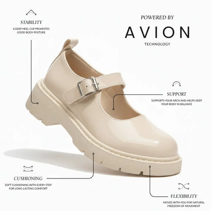 Kiki Mary Jane Platform Shoes – Patent Leather Chunky Heel Loafers