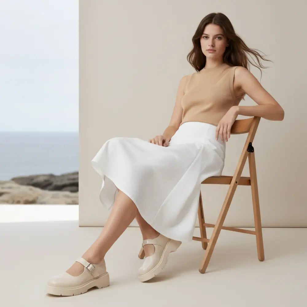 Kiki Mary Jane Platform Shoes – Patent Leather Chunky Heel Loafers