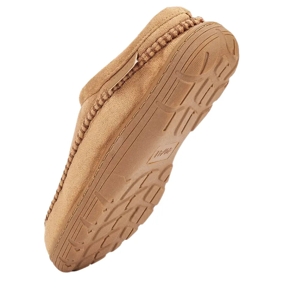 Noah Mens Fleece Lined Suede Slippers – Warm Slip On House Shoes