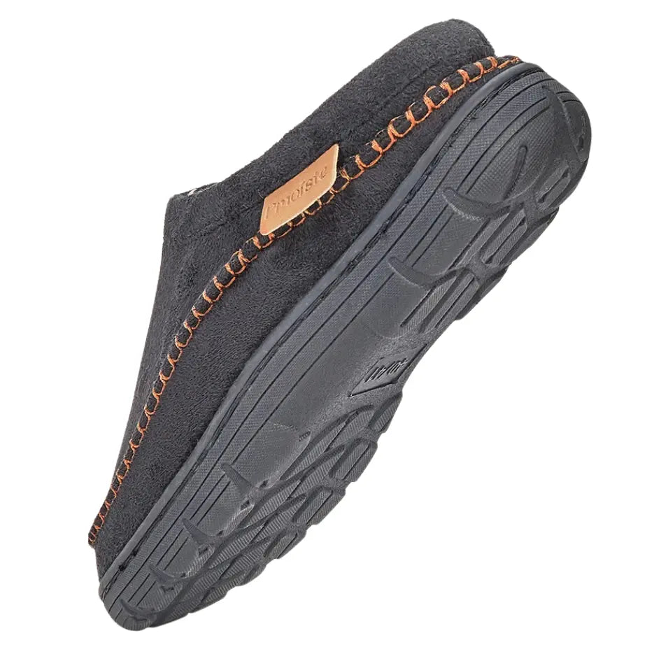 Noah Mens Fleece Lined Suede Slippers – Warm Slip On House Shoes