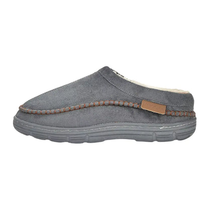 Noah Mens Fleece Lined Suede Slippers – Warm Slip On House Shoes