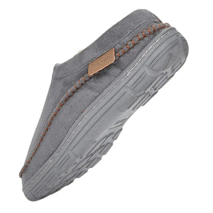 Noah Mens Fleece Lined Suede Slippers – Warm Slip On House Shoes