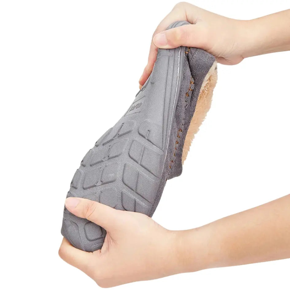 Noah Mens Fleece Lined Suede Slippers – Warm Slip On House Shoes