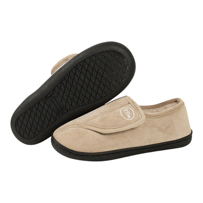 Sam Wide Fit Slippers – Adjustable Velcro House Shoes for Swollen Feet