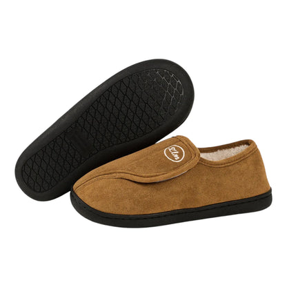 Sam Wide Fit Slippers – Adjustable Velcro House Shoes for Swollen Feet