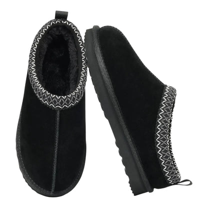 Women’s Suede Slippers – Fur Lined Indoor Outdoor House Shoes