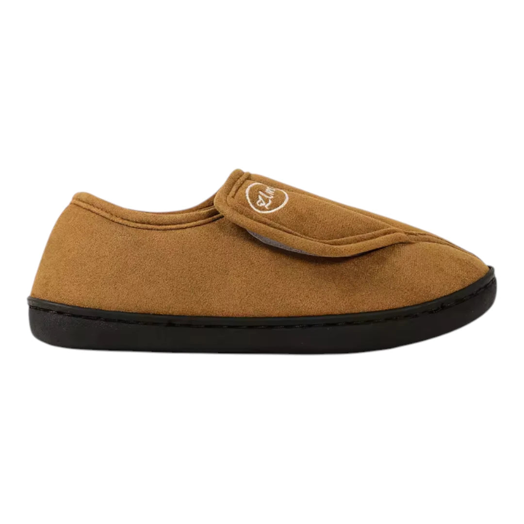 Sam Wide Fit Slippers – Adjustable Velcro House Shoes for Swollen Feet