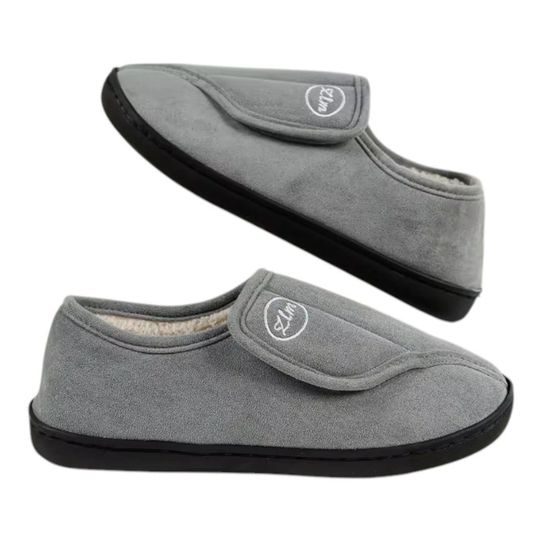 Sam Wide Fit Slippers – Adjustable Velcro House Shoes for Swollen Feet
