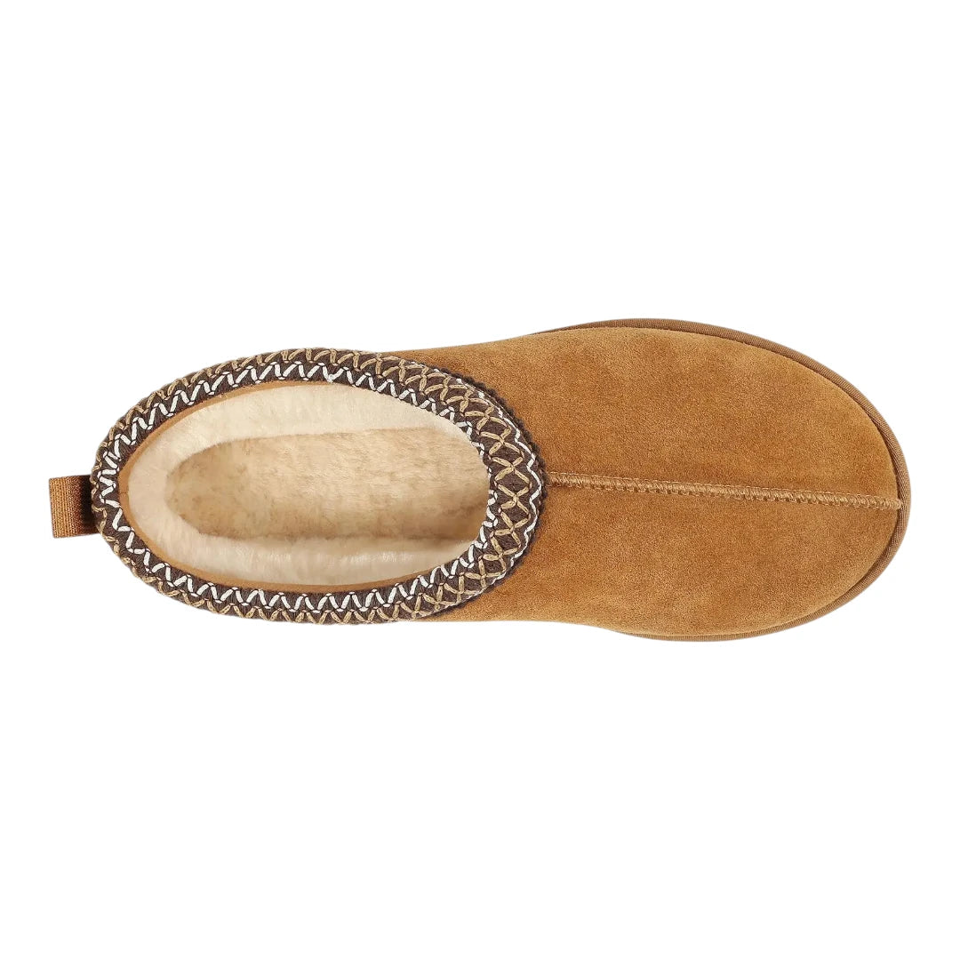 Women’s Suede Slippers – Fur Lined Indoor Outdoor House Shoes
